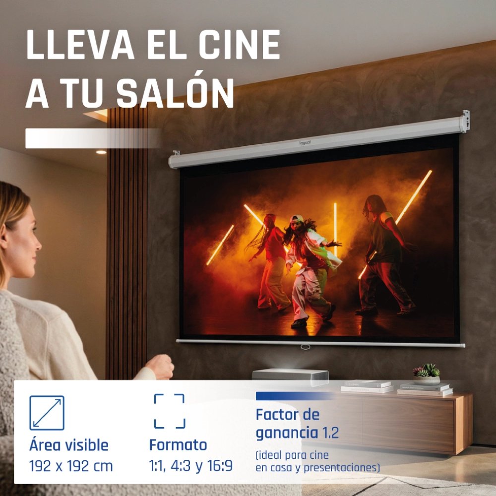 EAN 8435364308486 - iggual PSIMS200 pantalla de proyección 2,82 m (111") 1:1 imagen 5
