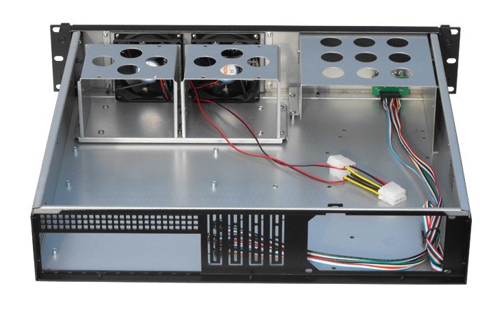 Gembird 19'' Caja Rack Chassis (2u), Negro
