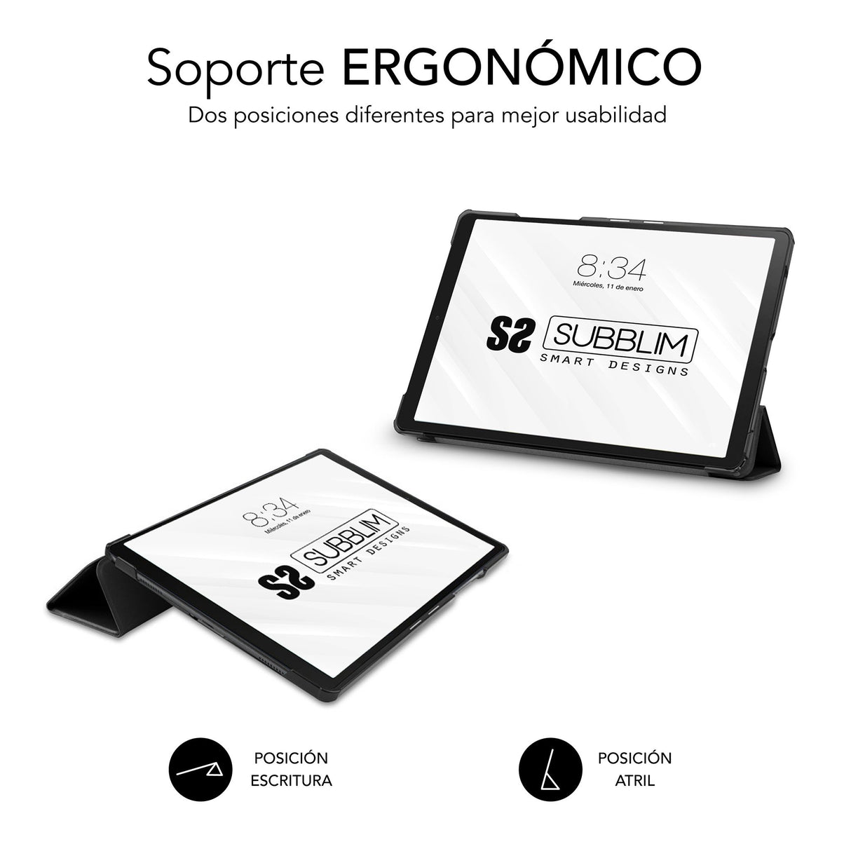 EAN 8436586742935 - SUBBLIM FUNDA TABLET SHOCK CASE SAMSUNG TAB A9 8.7'' NEGRO Folio imagen 5