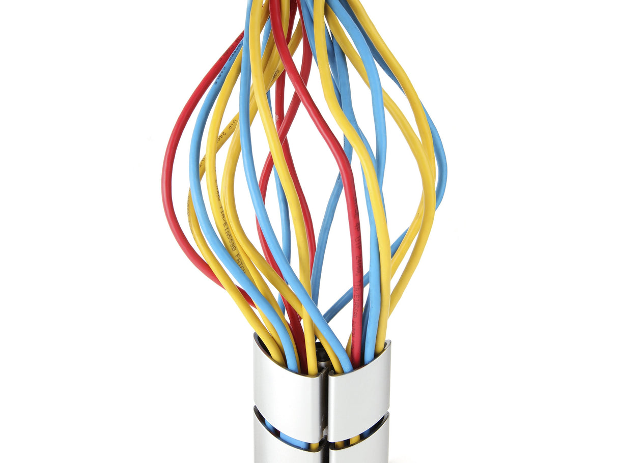 Equip 650862 Organizador De Cables Escritorio Pasacables Plata 1 Pieza