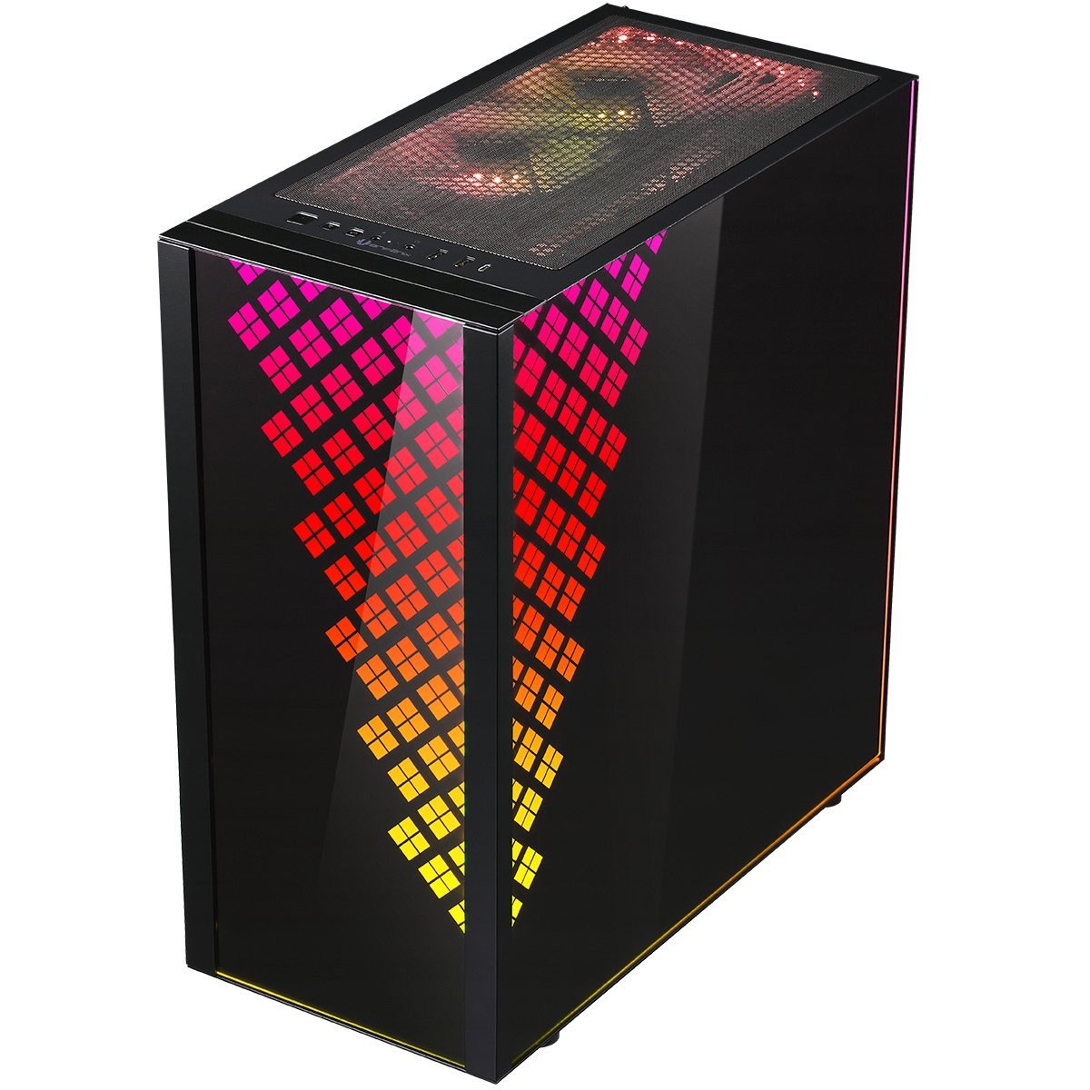 Caja Pc Bitfenix E-Atx Dawn Rgb Tempered Glass Black
