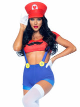 Leg Avenue - Disfraz Sexy Mario Bros Rojo/Azul S