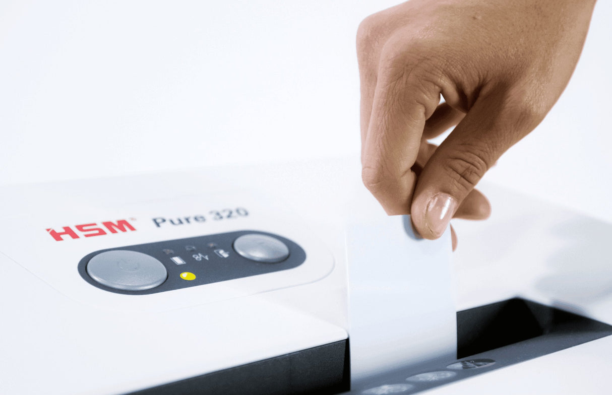 Hsm Pure 320 - Tiras 3,9mm / 12-14 Hojas 80 G / Papelera 25 L