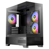 Caja Minitorre Microatx Cx500m Rgb Negro Antec Int:2x3.5,1x2.5/ 2xusb3.0, 1xusb3.2 Tipo C/ Audio In/Out/ Panel De Cristal Templado