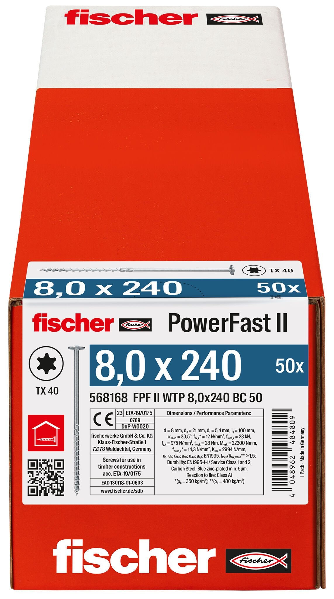 EAN 4048962484809 - Fischer 568168 tornillo/tuerca 50 pieza(s) imagen 3