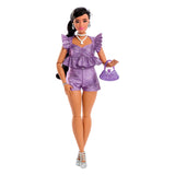 Mattel Barbie Deluxe Style Im Violetaten Metallic Outfit Jfp43