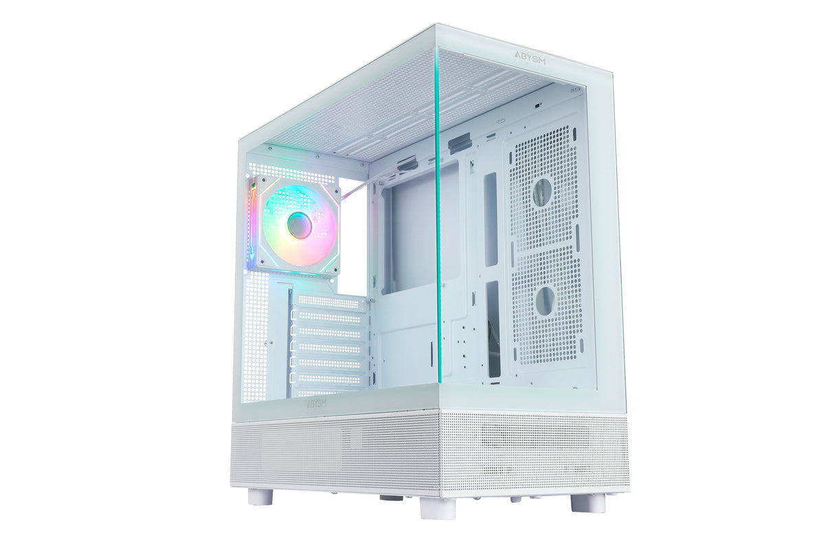 Caja Pc Abysm Danube Sava H400 White  Atx, Itx, Micro Atx - Lateral Y Frontal Cristal Templado - 3.5" Y 2.5" - Usb-A,