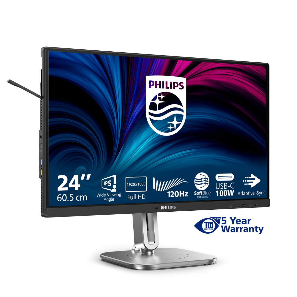 EAN 8721038003901 - Philips 4000 series 24B2U4301/00 pantalla para PC 60,5 cm (23.8") 1920 x 1080 Pixeles Full HD LCD Gris imagen 4