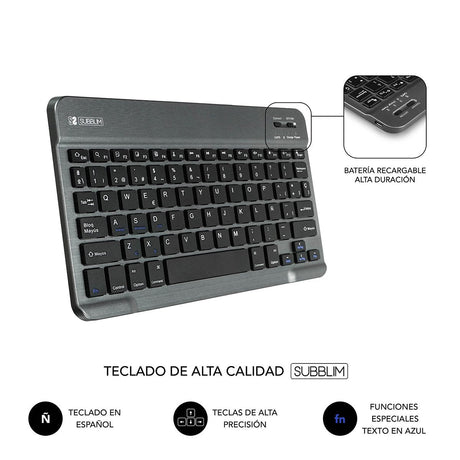 EAN 8436586741082 - SUBBLIM SUB-KT2-BT0002 teclado para móvil QWERTY Español Gris imagen 5