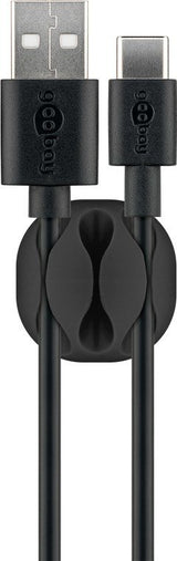 EAN 4040849703980 - Goobay 70398 organizador de cables Escritorio/pared Soporte para cables Negro 4 pieza(s) imagen 5
