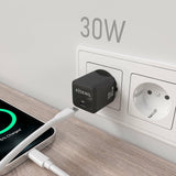 Aisens Cargador Gan 30w, 1xusb-C Pd3.0 Qc4.0, Negro