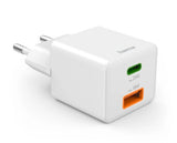 Cargador  Hama 00201991 De Dispositivo Móvil Auriculares, Batería Portátil, Smartphone, Tableta Blanco Corriente Alterna Carga Rápida Interior