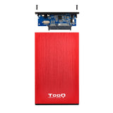Tooq Carcasa Externa Hdd/Sdd 2.5" Hasta 9,5mm Sata Usb 3.0 - Rojo