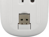 Raton Inalámbrico Recargable 2 En 1 Bluetooth + Usb 2.4g 1600 Dpi Ergonómico Blanco