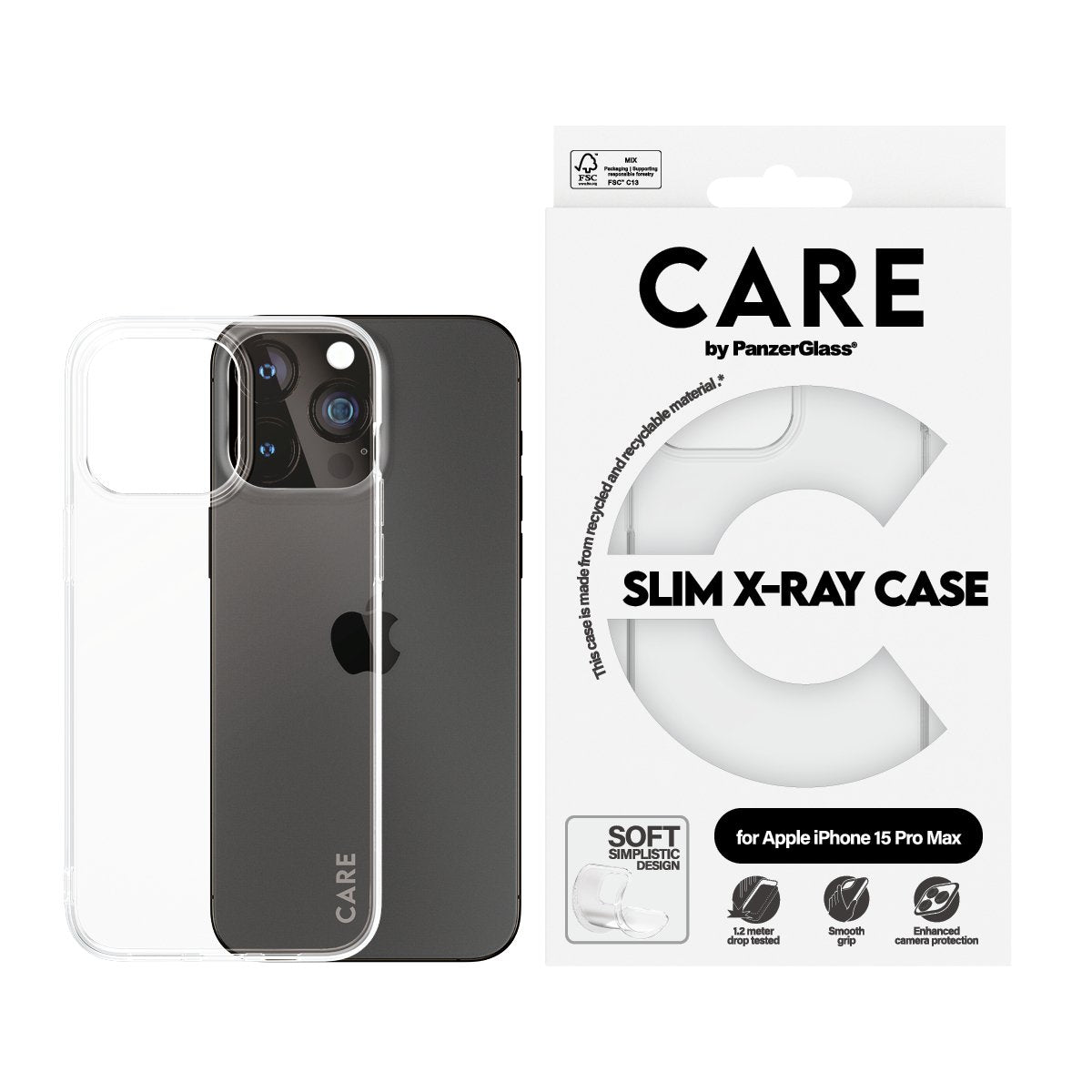 EAN 5715685005718 - PanzerGlass CARE™ by ® X-Ray Case iPhone 15 Pro Max funda para teléfono móvil Transparente imagen 2