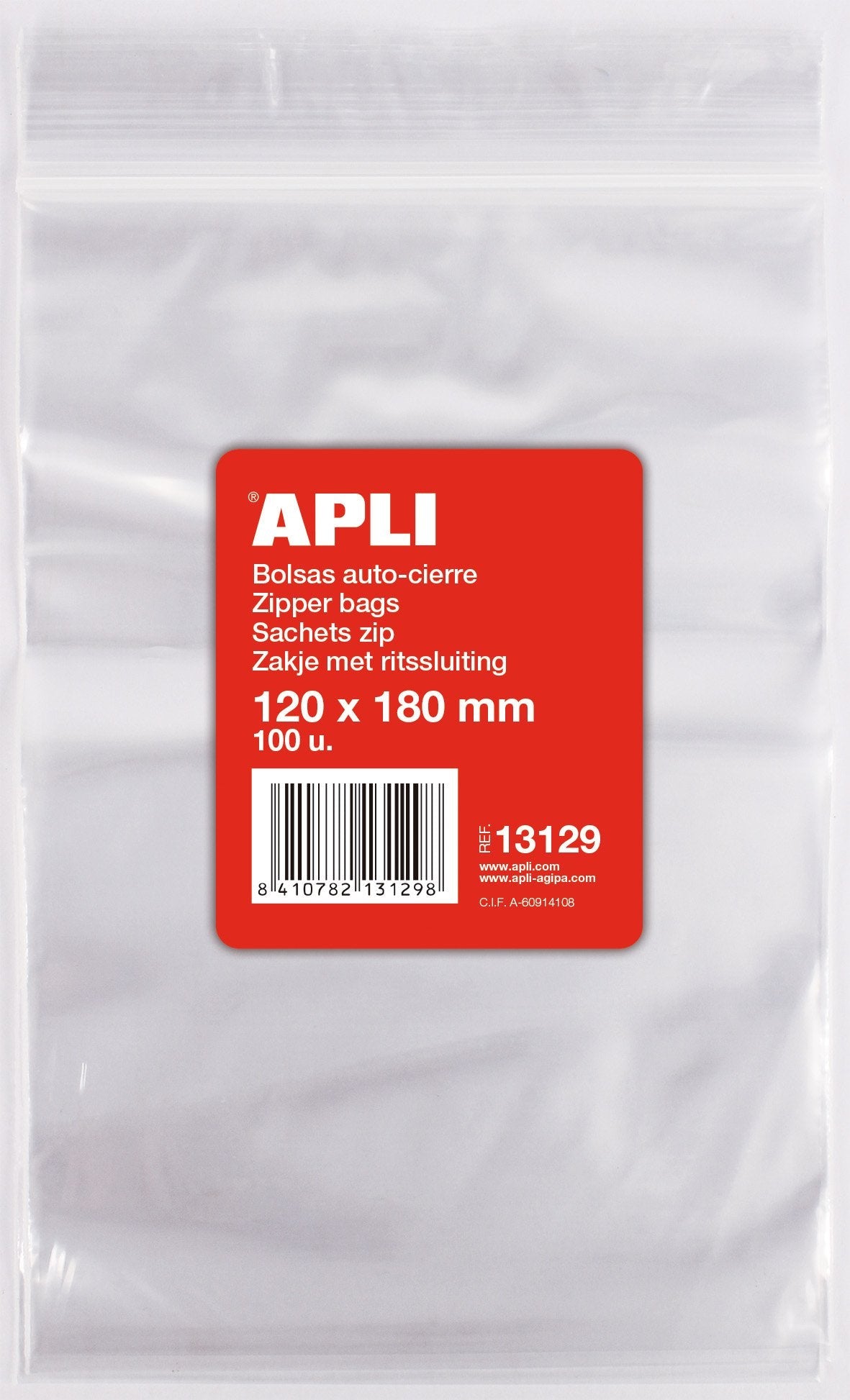 EAN 8410782131298 - APLI 13129 bolsa plástica Transparente 1 pieza(s) imagen 1