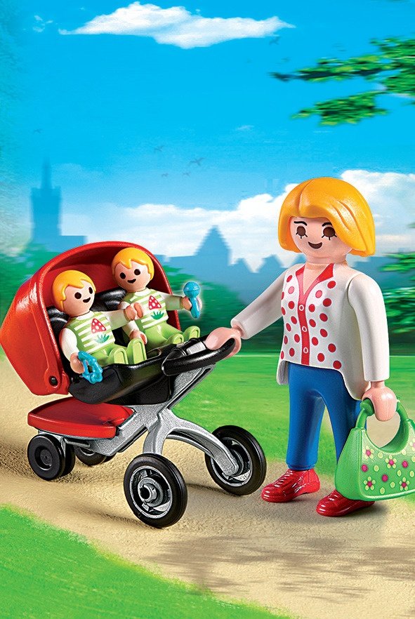 Playmobil Mama Con Carrito De Gemelos