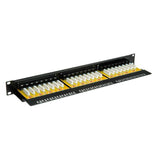 Kat.6 Class E 19pulgadas-Patchpanel 24p Sin Apantallar Negro