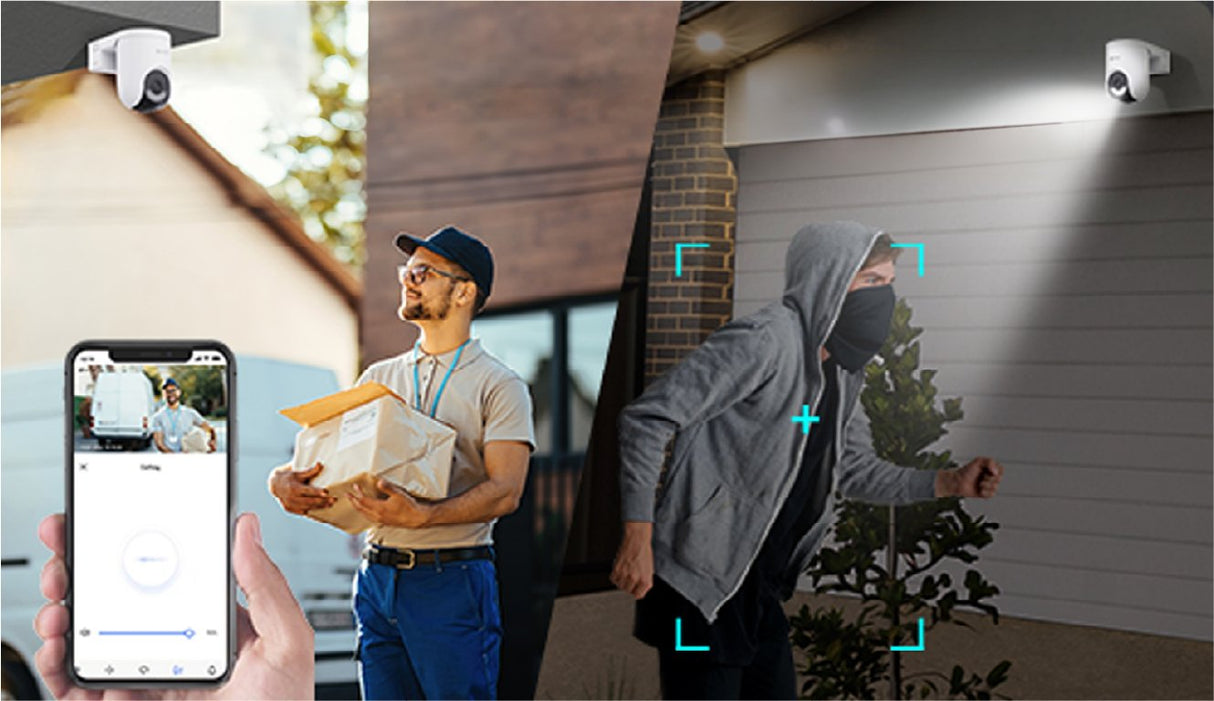 Ezviz Camara Wifi Exterior Hb8 2k+ 4mp Panoramica/Inclinacion Con Bateria