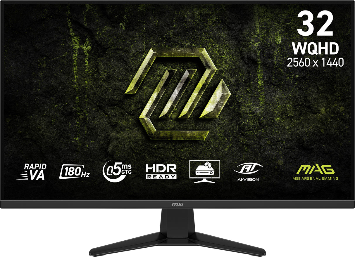 80 Cm (31.5") 2560 X 1440 Pixel Msi 9s6-3de11m-001 16:9 Wide Quad Hd Rapid Va 0,5 Ms 180 Hz Hdr Displayport Hdmi Vesa