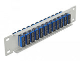 Delock 10" Patch Panel De Fibra Óptica 12 Puertos Sc Duplex Azul 1 U Gris
