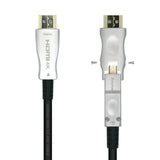 Aisens Cable Hdmi V2.0 Aoc Desmontable Premium Alta Velocidad / Hec 4k@60hz 4:4:4 18gbps, A/M-D/A/M, Negro, 50m