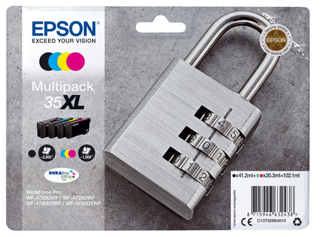 EAN 8715946632438 - Epson Padlock C13T35964010 cartucho de tinta 1 pieza(s) Original Alto rendimiento (XL) Negro, Cian, Magen imagen 1