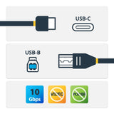 Cable Usb 3.0 1m Usb-C Usb B   Cabl Usb Type-C