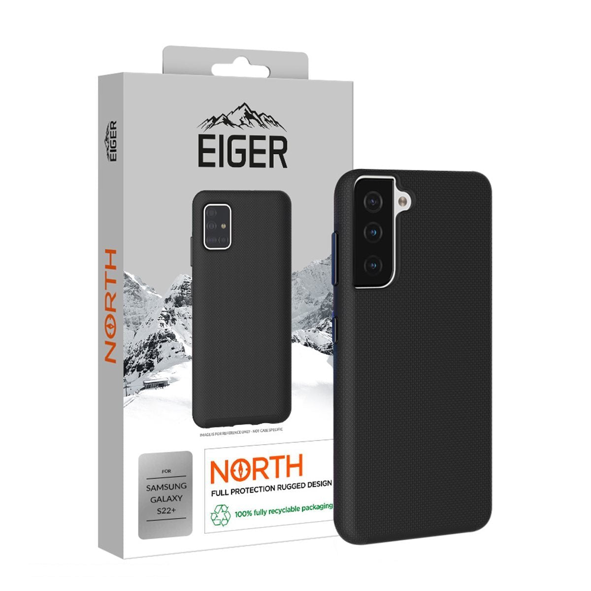 Funda Rígida Negra Ultra-Reforzada Polycarbonate *Drop-Test 4 Metros* Para Samsung Galaxy S22 Plus - Eiger® **