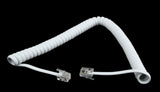 Gembird Cable Telefónico Espiral, Rj10 (4p4c), 2m, Blanco