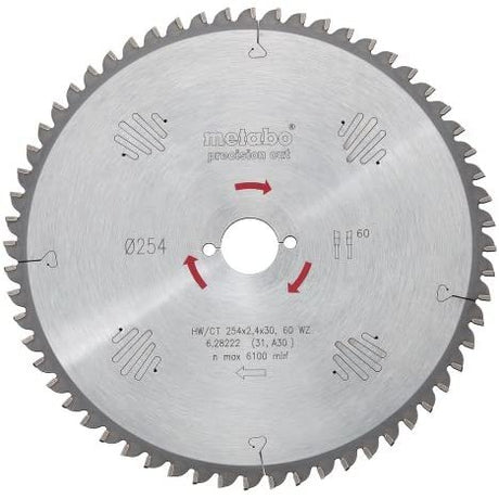 EAN 4007430190314 - Metabo ‎628221000 hoja de sierra circular 25,4 cm 1 pieza(s) imagen 1