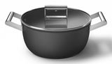 Smeg Csf2412blm Kochtopf, 20 Cm, Keramik, Edelstahlgriff, Mattschwarz