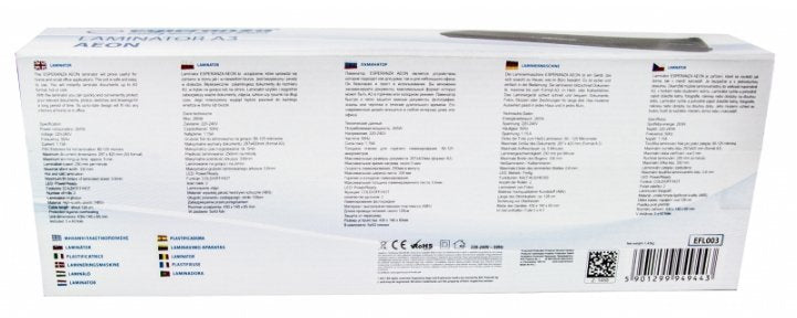 Laminador Esperanza Efl003 Laminador En Frío / Caliente 250 Mm / Min Negro