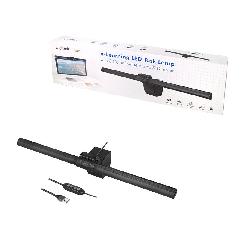 Lámpara De Trabajo Led Usb Logilink, 3 Temperaturas De Color Y Atenuador