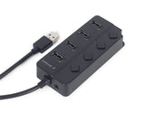 EAN 8716309124683 - Gembird USB 2.0 powered 4-port hub with switches black USB 2.0 Type-A Negro imagen 3