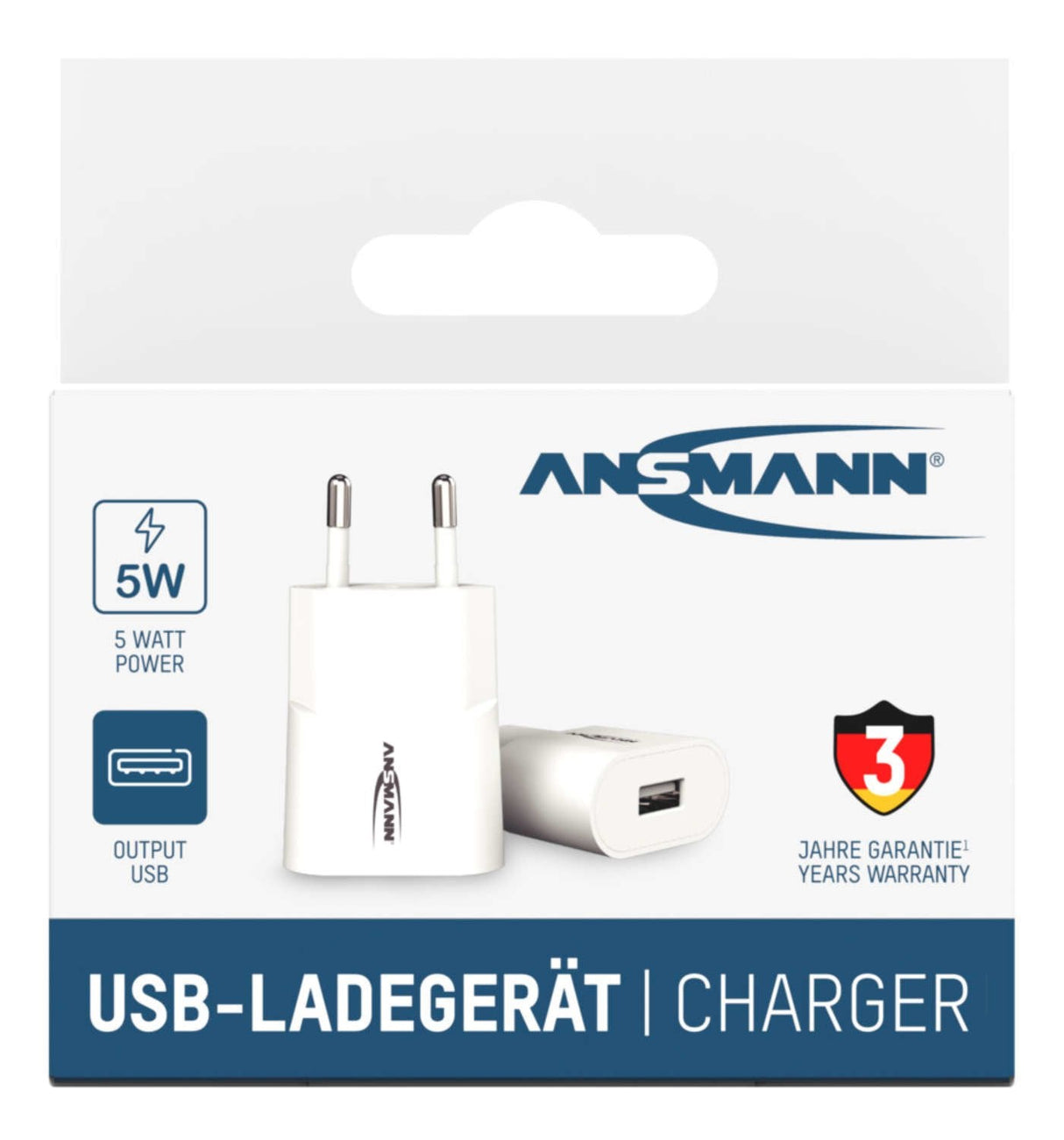 Cargador De Casa Ansmann Hc105w 1xusb 1000ma Blanco