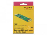 Delock 63917 Convertidor Sata 8 Pines De Potencia Hembra> Ranura M.2 Key B