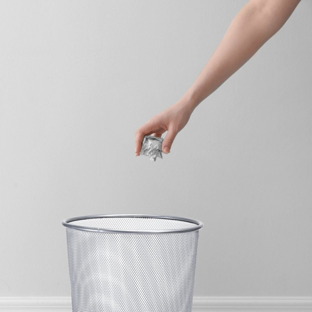 Zeller Papelera Mesh 12 L Plata