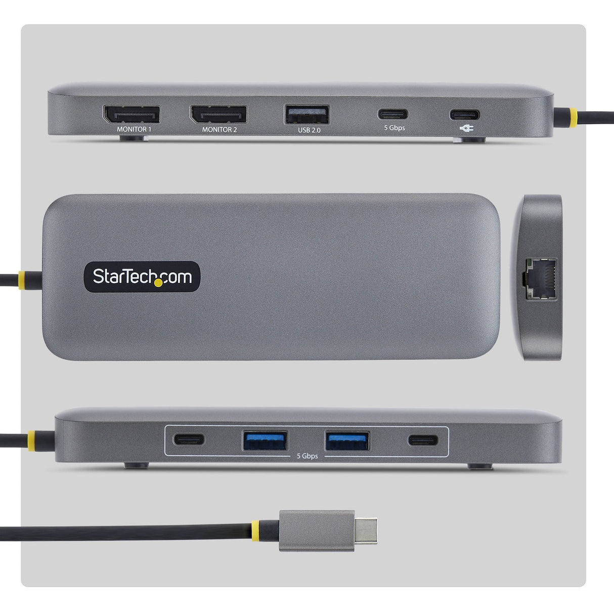Adaptador Multipuertos Usb-C A Dp Doble - 100w - 4k60 - Gbe