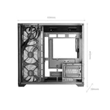 Caja Pc  Atx Mars Gaming Mcv5 Cristal Templado Panoramico Argb Gpu 416mm Negra