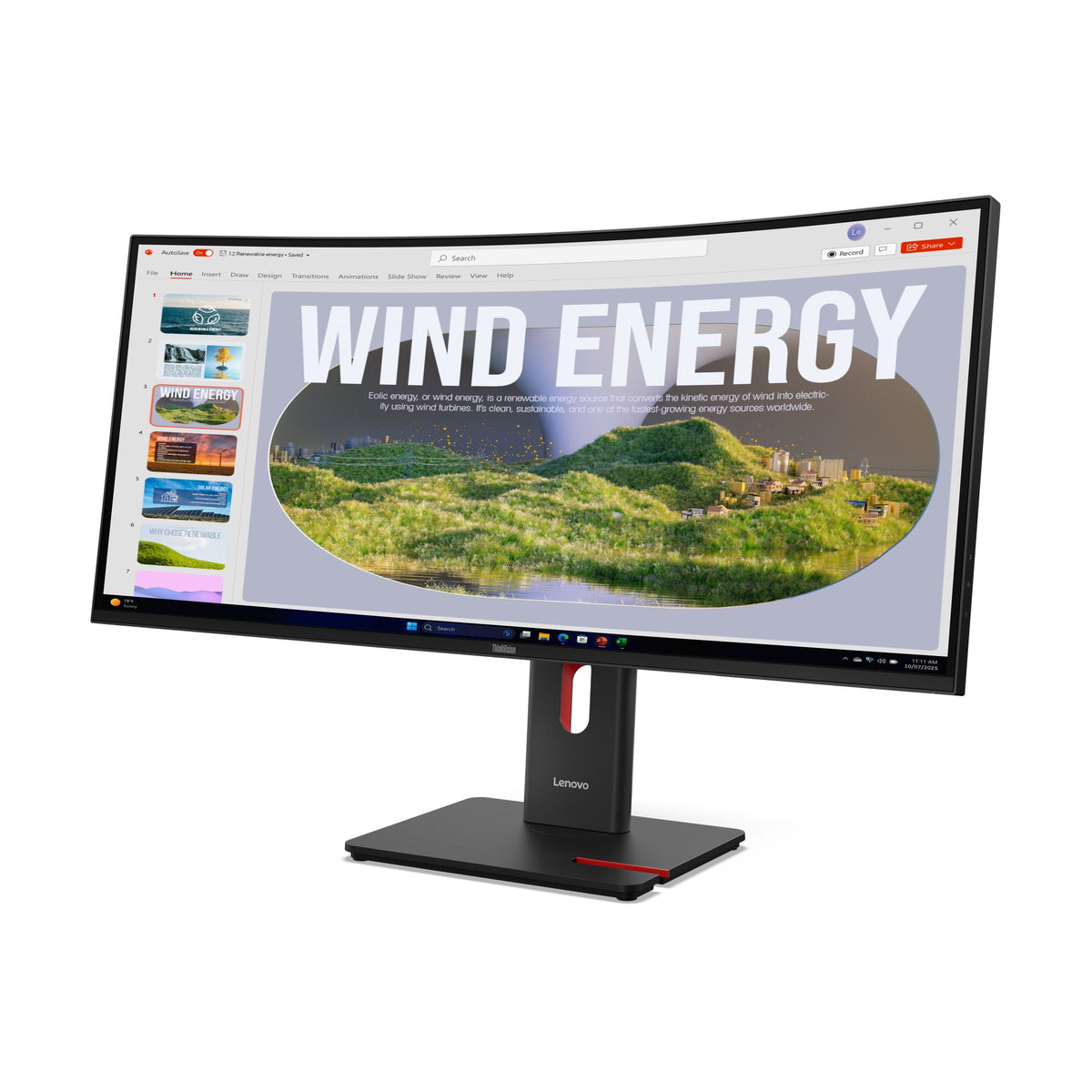 EAN 0198155939679 - Lenovo ThinkVision T34WD-40 pantalla para PC 86,4 cm (34") 3440 x 1440 Pixeles Wide Quad HD+ LED Negro imagen 4