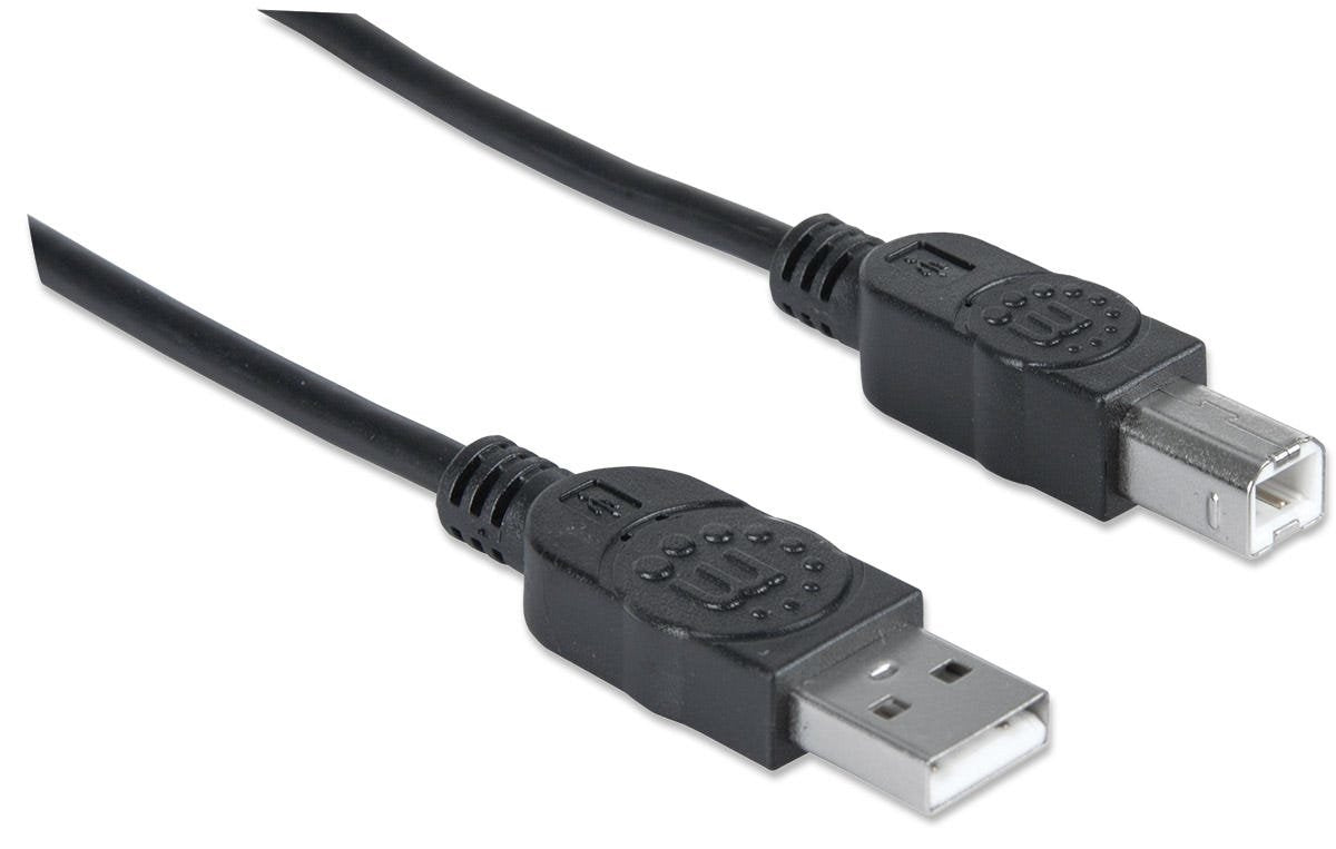 Cable Manhattan Usb 2.0, Usb-A A Usb-B, Macho A Macho, 3 M, Negro