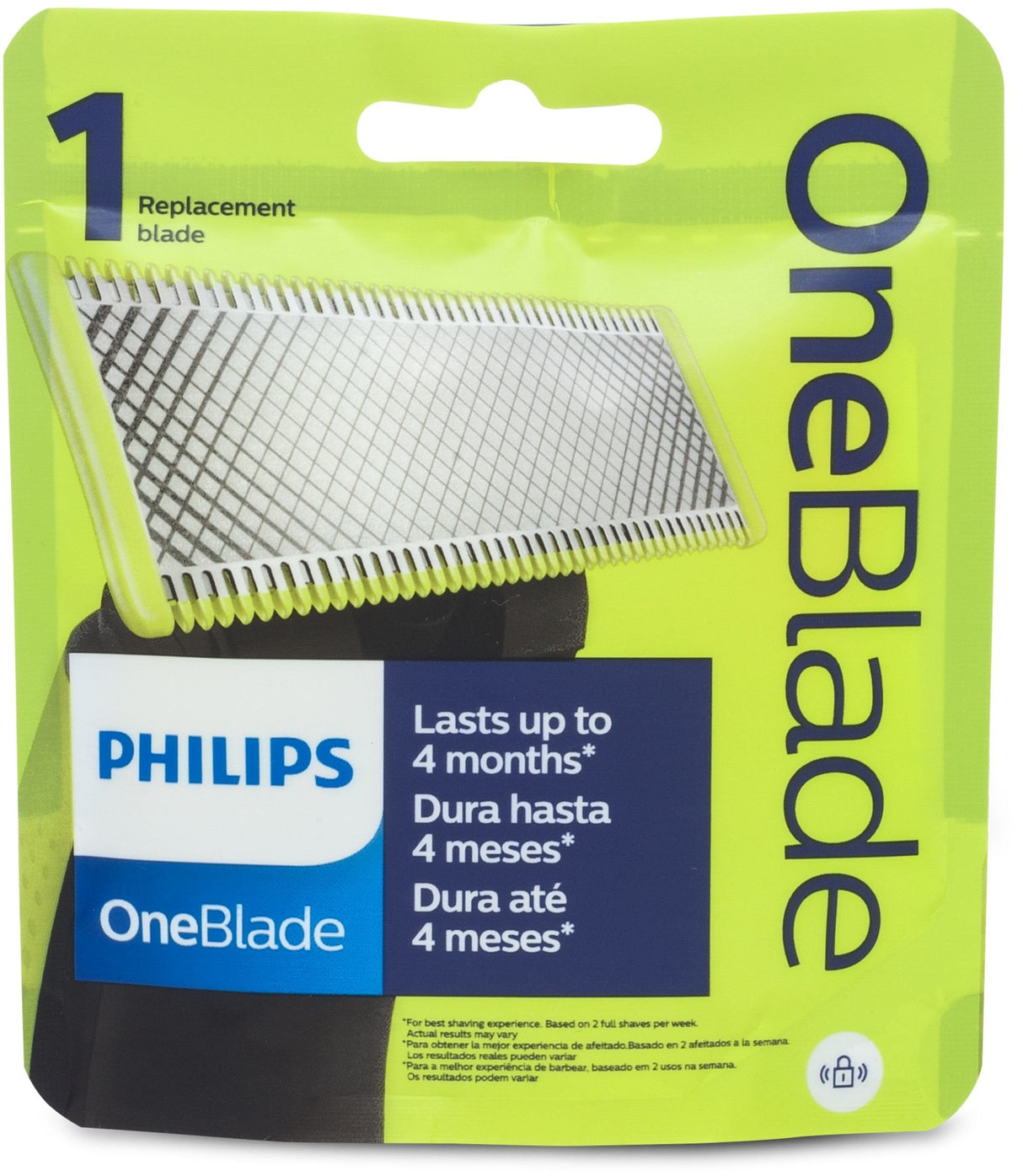 Philips Oneblade Qp210/51 Cuchilla De Repuesto Original - Compatible Con Todos Los Mangos Oneblade Y Oneblade Pro -