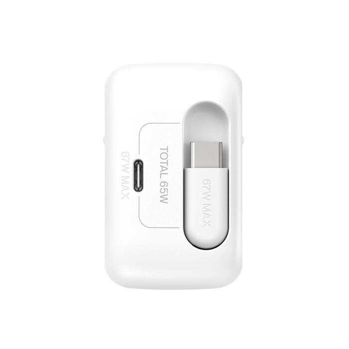 Belkin Boost Charge Pro 67w Dual Gan Retract.Cable Whi Wch022kqwh