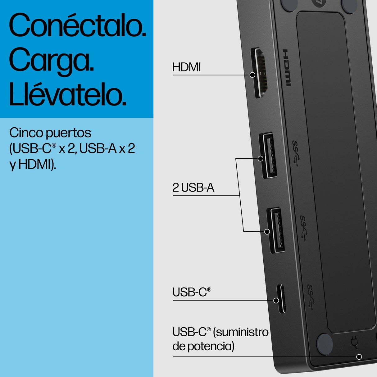 EAN 0197497619133 - HP USB-C Travel Hub G3 USB 3.2 Gen 2 (3.1 Gen 2) Type-C imagen 7