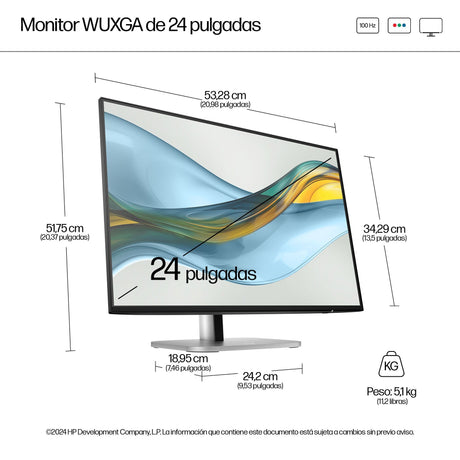 EAN 5715063749838 - HP Series 5 Pro 24 inch WUXGA Monitor - 524pn PVC Free pantalla para PC 61 cm (24") 1920 x 1200 Pixeles L imagen 8