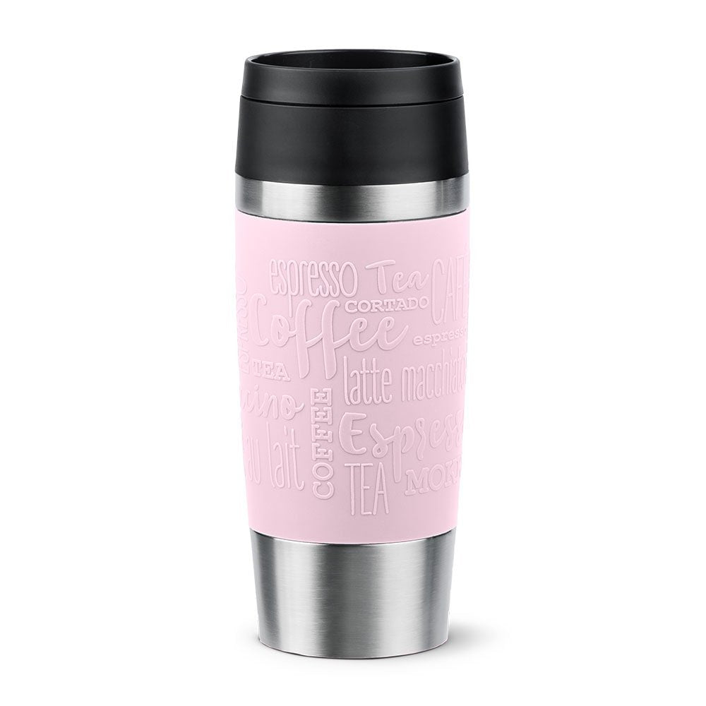 Emsa Travel Mug Taza Térmica Clásica Rosa Claro/Acero Inoxidable, 0,36 Litros N2020600