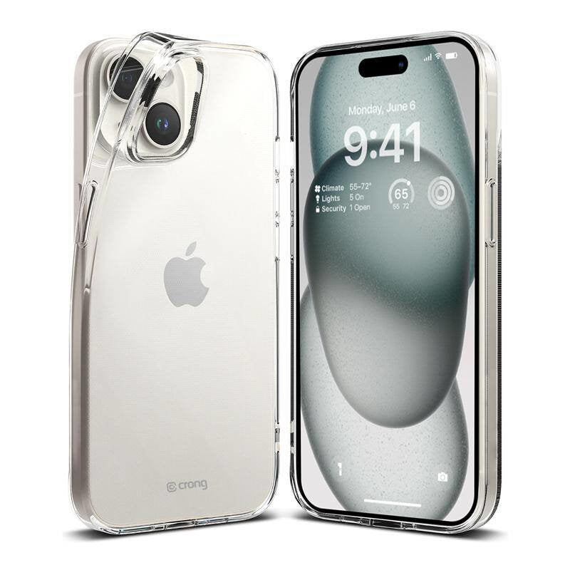 Crong Crystal Slim Cover - Etui Iphone 15 (Przezroczysty)
