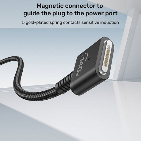EAN 4894160050014 - UNITEK C14121BK-2M cable de transmisión Negro MagSafe 3 USB C imagen 6