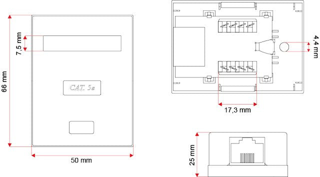A-Lan Gn005 Caja De Conexiones De Red Cat5e Blanco